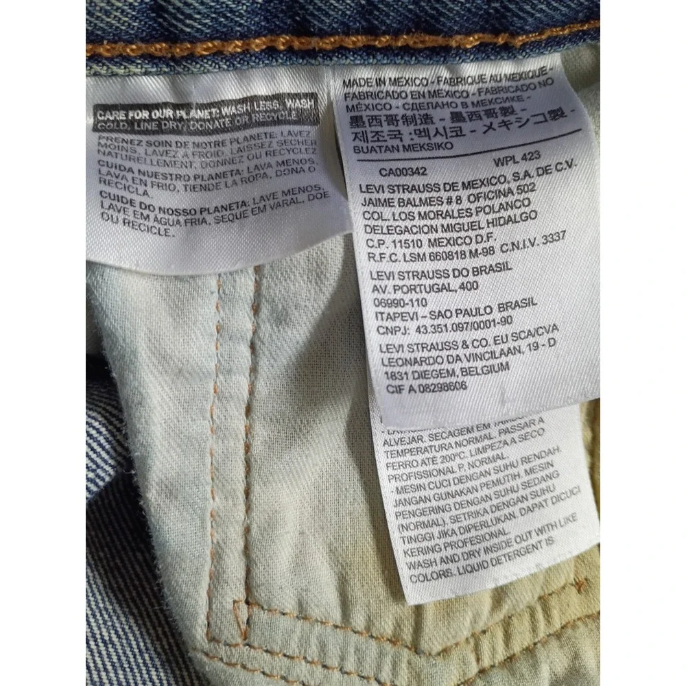 Levis 501 Original Fit Jeans Mens 36x34 Blue Medium Wash Straight Leg Button Fly